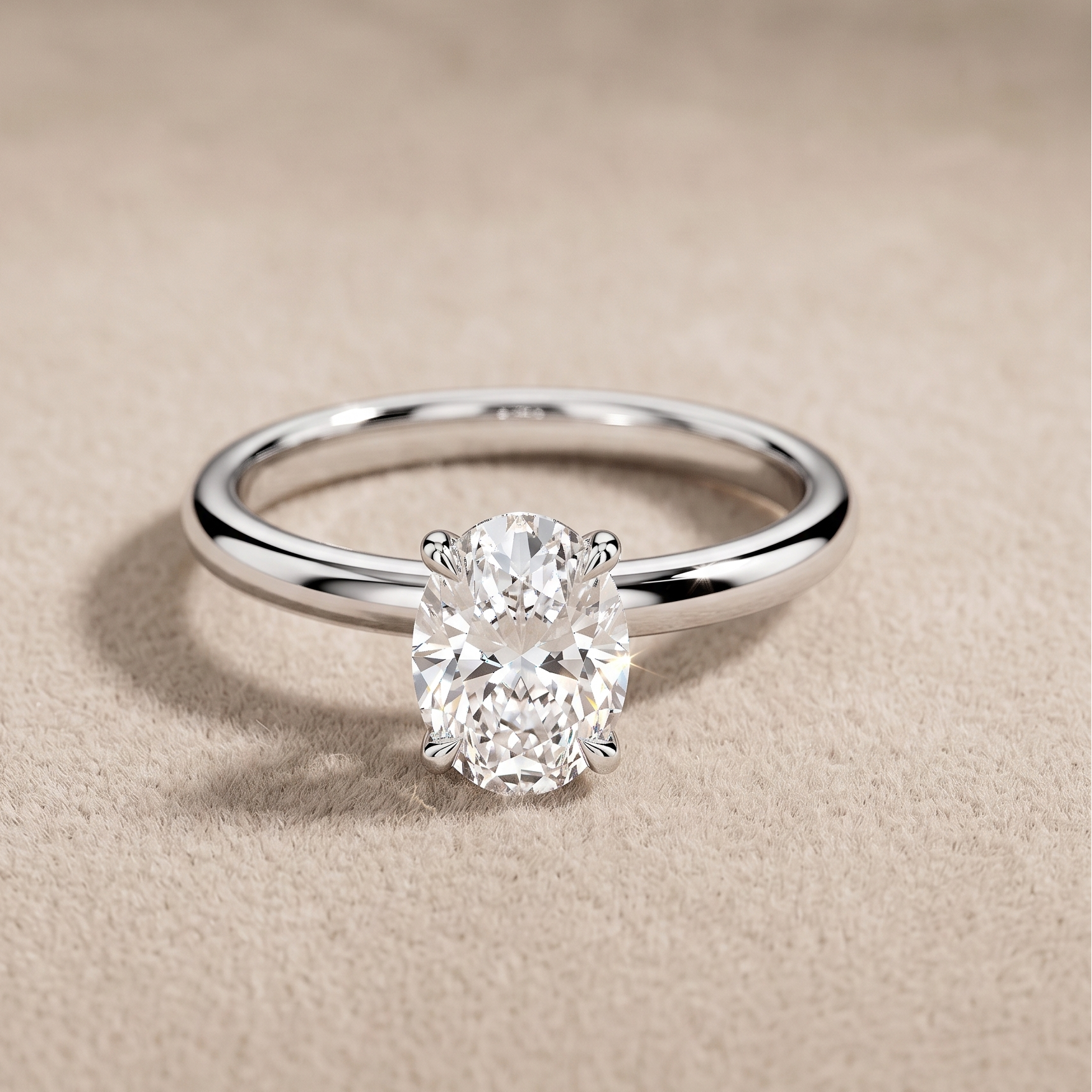 2 CT Oval Moissanite in 9K Gold/925 Silver |WOKE
