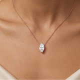 1 CT Marquise Moissanite Pedant in 9K Gold/925 Silver |WOKE