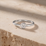 0.2 CT Round Lab Grown Diamond Ring in 9K Gold/14K Gold |WOKE