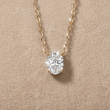 1 CT Oval Moissanite Pendant in 9K Gold/925 Silver |WOKE