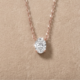 1 CT Oval Moissanite Pendant in 9K Gold/925 Silver |WOKE