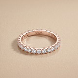 0.84 CT Round Moissanite Ring in 9K Gold/925 Silver |WOKE