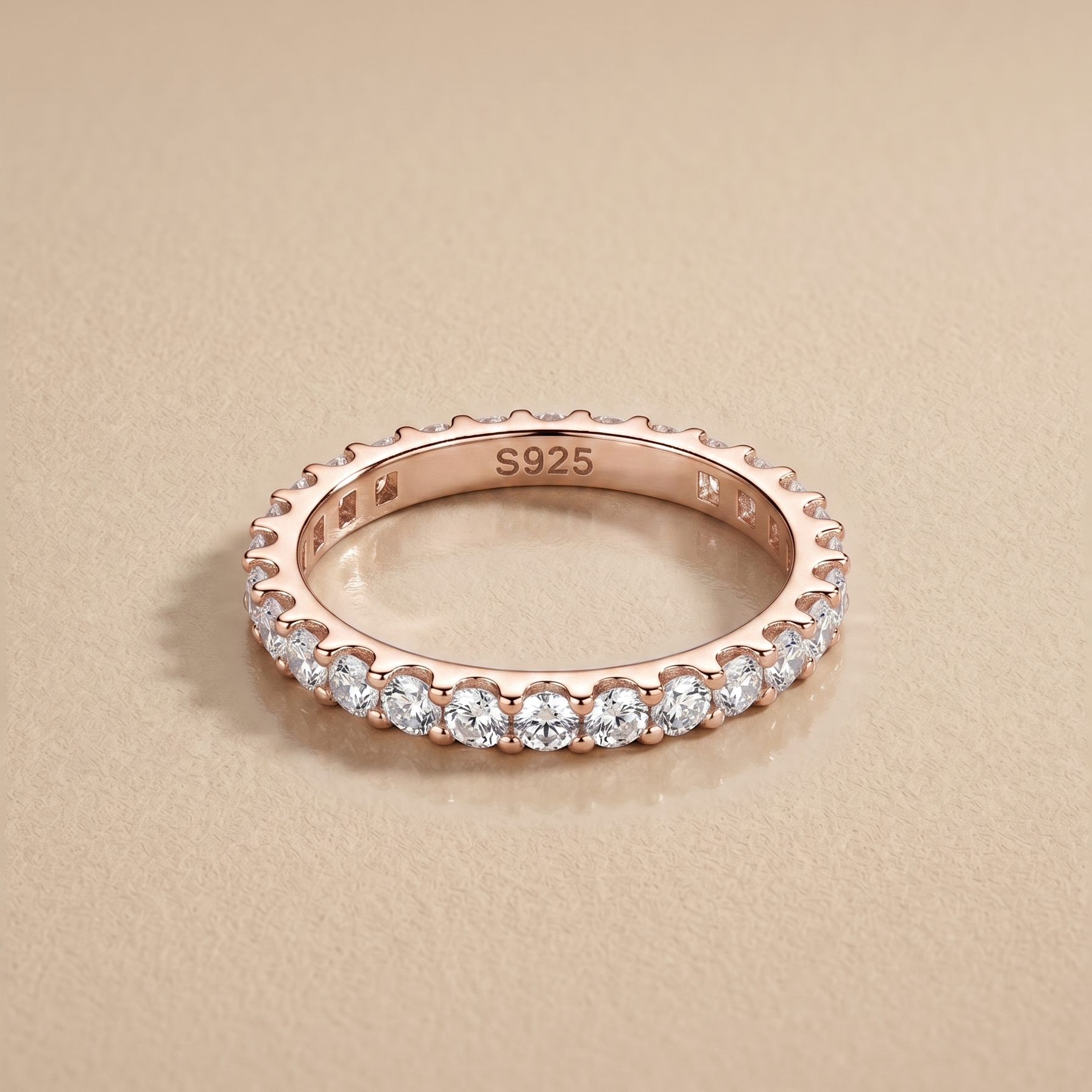 0.84 CT Round Moissanite Ring in 9K Gold/925 Silver |WOKE