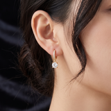 1.4 CT Round Moissanite Ear-rings in 9K Gold/925 Silver |WOKE