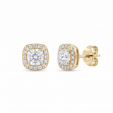 1 CT Round Moissanite Studs in 9K Gold/925 Silver