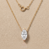 1 CT Marquise Moissanite Pedant in 9K Gold/925 Silver |WOKE