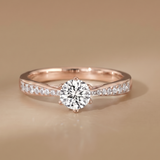 0.5 CT Round Moissanite Ring in 9K/14K Gold/925 Silver |WOKE