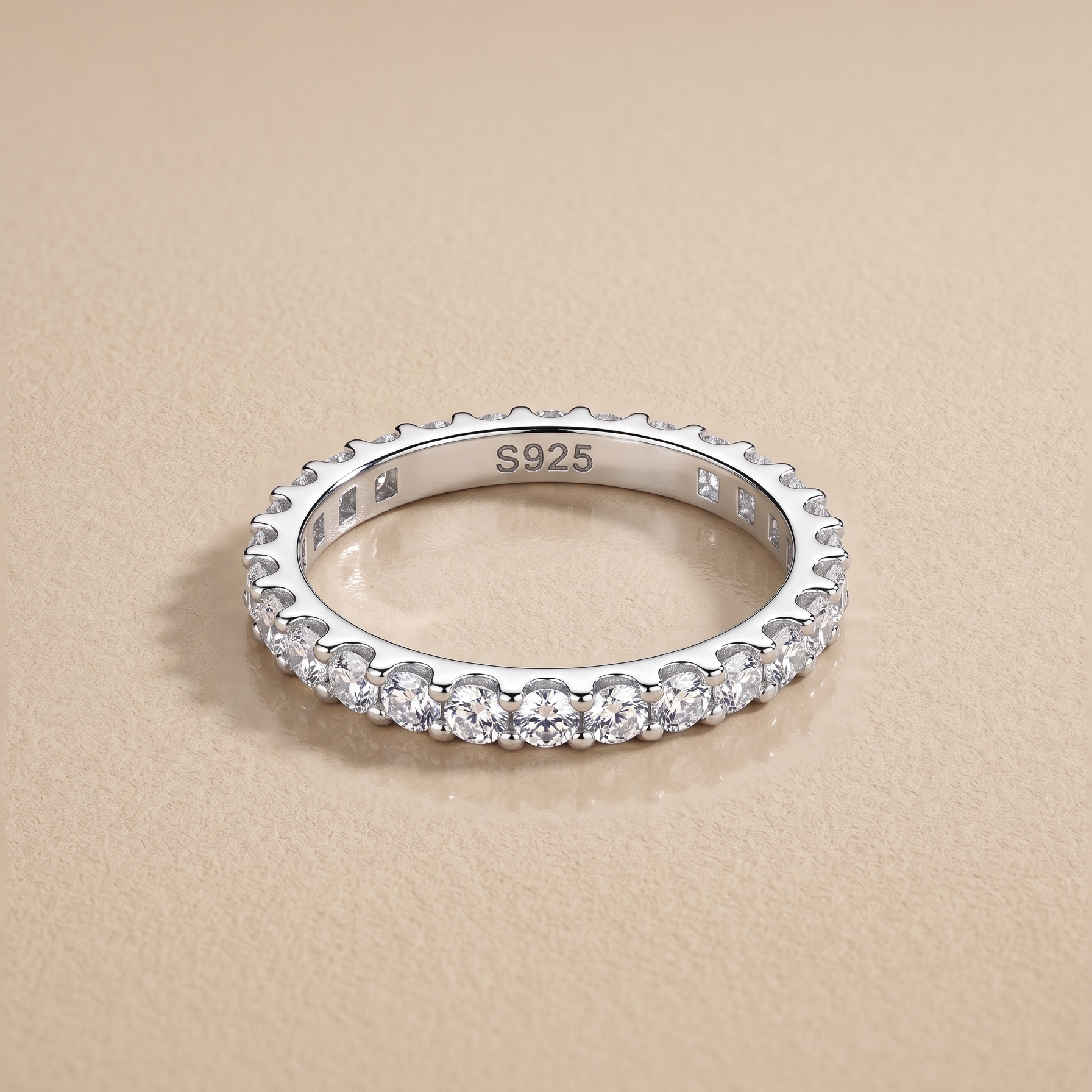 0.84 CT Round Moissanite Ring in 9K Gold/925 Silver |WOKE