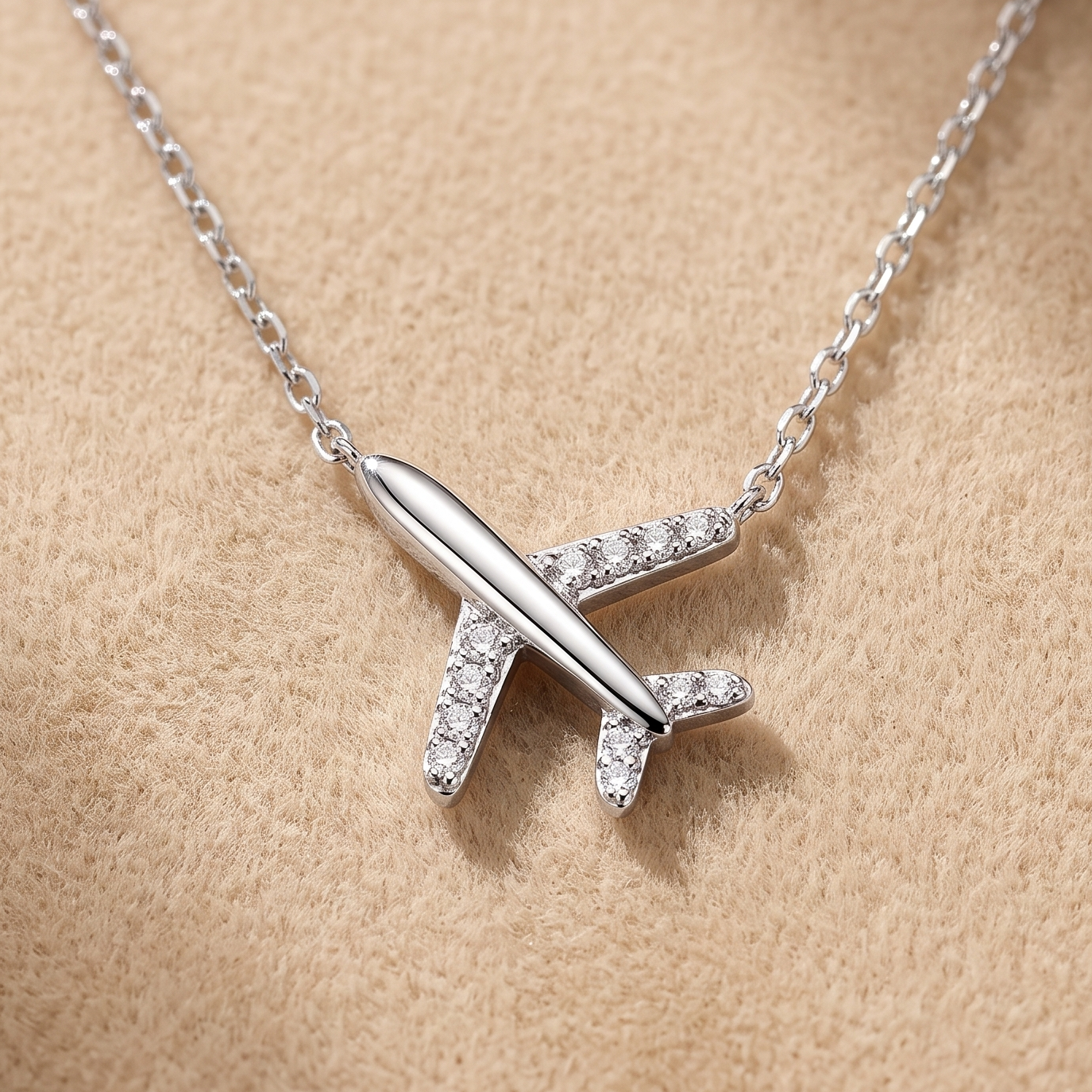 1 CT Round Moissanite Pendant in 9K Gold/925 Silver |WOKE