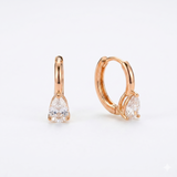 1.6 CT Pear Moissanite Ear-ring in 925 Silver/9K Gold |WOKE