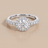 1.36 CT Ring Round Moissanite Ring in 9K Gold/925 Silver |WOKE