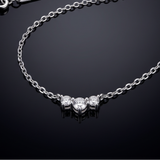 0.22 CT Round Moissanite Pendant in 9K Gold/925 Silver |WOKE