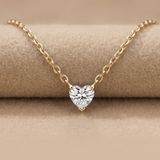 0.3 CT Heart Moissanite Pendant in 9K Gold/925 Silver |WOKE