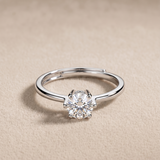 0.5 CT Round Moissanite Ring in 9K Gold/925 Silver |WOKE
