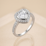 1 CT Heart Moissanite Ring | WOKE