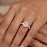 1.36 CT Ring Round Moissanite Ring in 9K Gold/925 Silver |WOKE