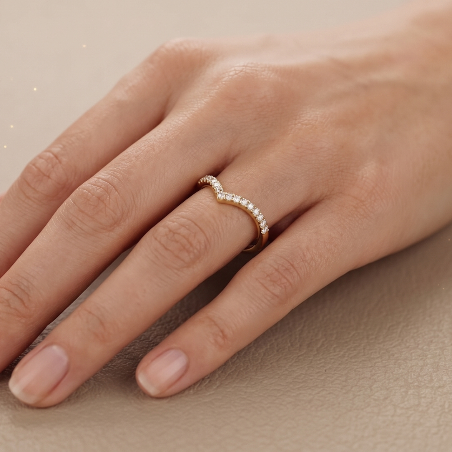 0.19 CT Round Moissanite Ring in 9K Gold/925 Silver |WOKE