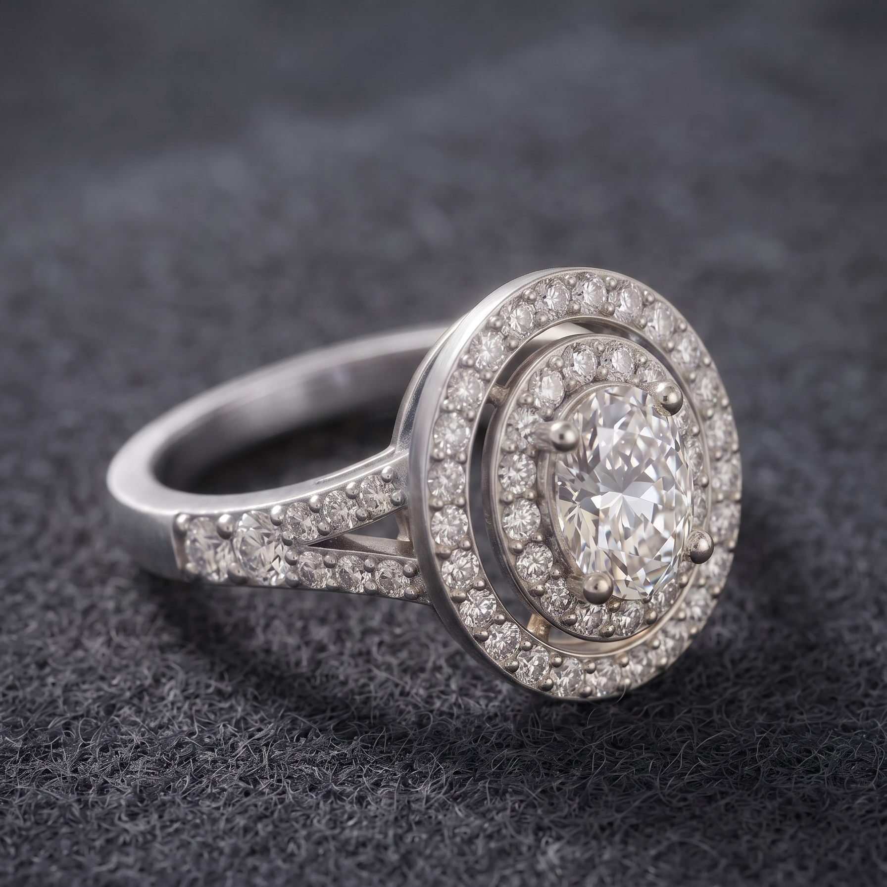 1.432 CT Oval Lab Grown Diamond Ring in 9K Gold/14K Gold |WOKE