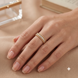 0.525 CT Round Moissanite Ring in 9K Gold/925 Silver |WOKE