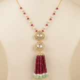 Ruby Sage polki necklace