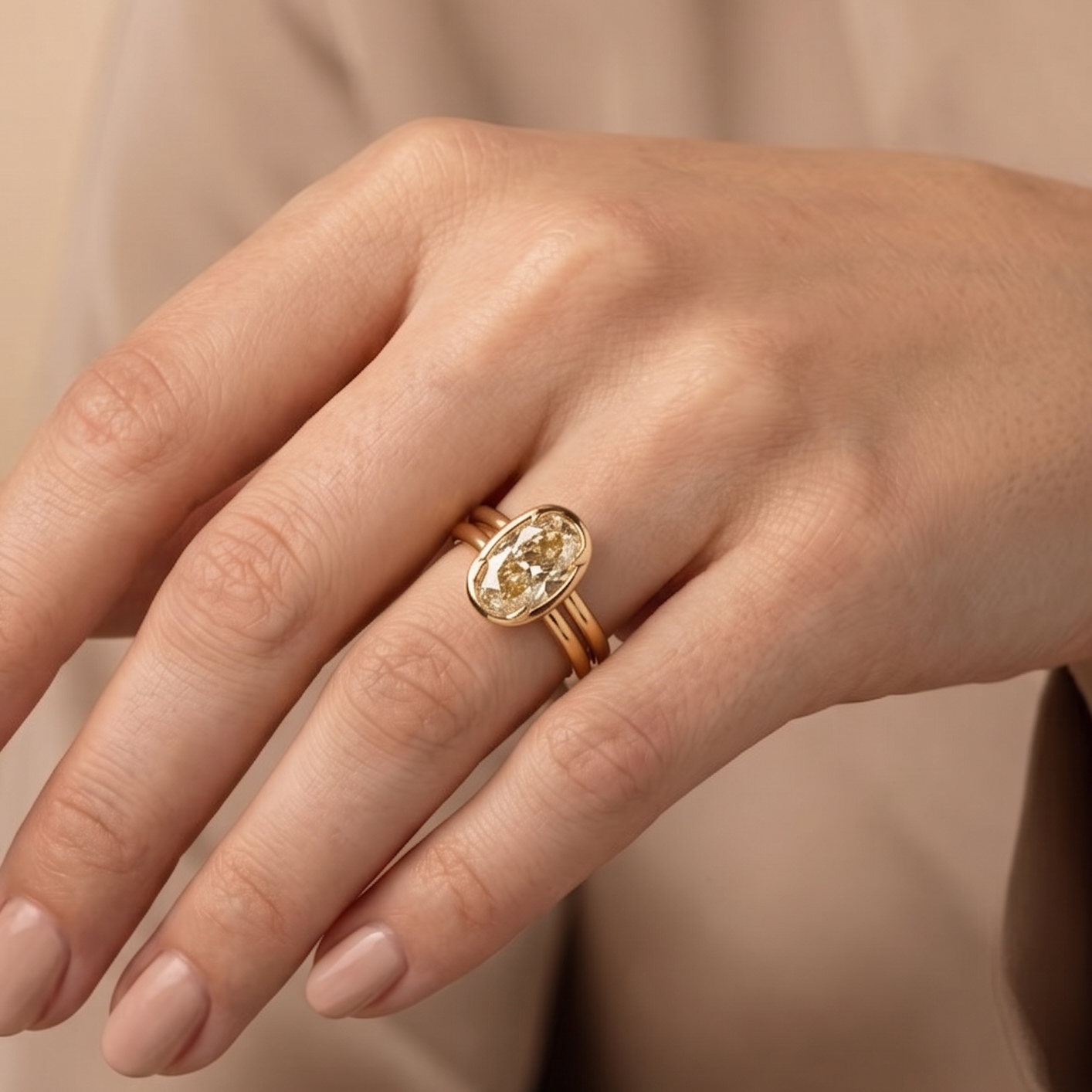 2 CT old mine cushion cut moissanite ring in 9K Gold/925 Silver |WOKE