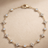 1.28 CT Charms Bracelet in 9K Gold/925 Silver |WOKE