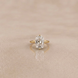3 CT Old Mine Cut Moissanite Ring in 9K Gold/925 Silver |WOKE