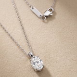 1.5 CT Oval Moissanite Pendant in 9K Gold/925 Silver |WOKE