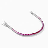WOKE EXCLUSIVE ™ Lab Grown pink sapphire and Moissanite bracelet | 925 Silver