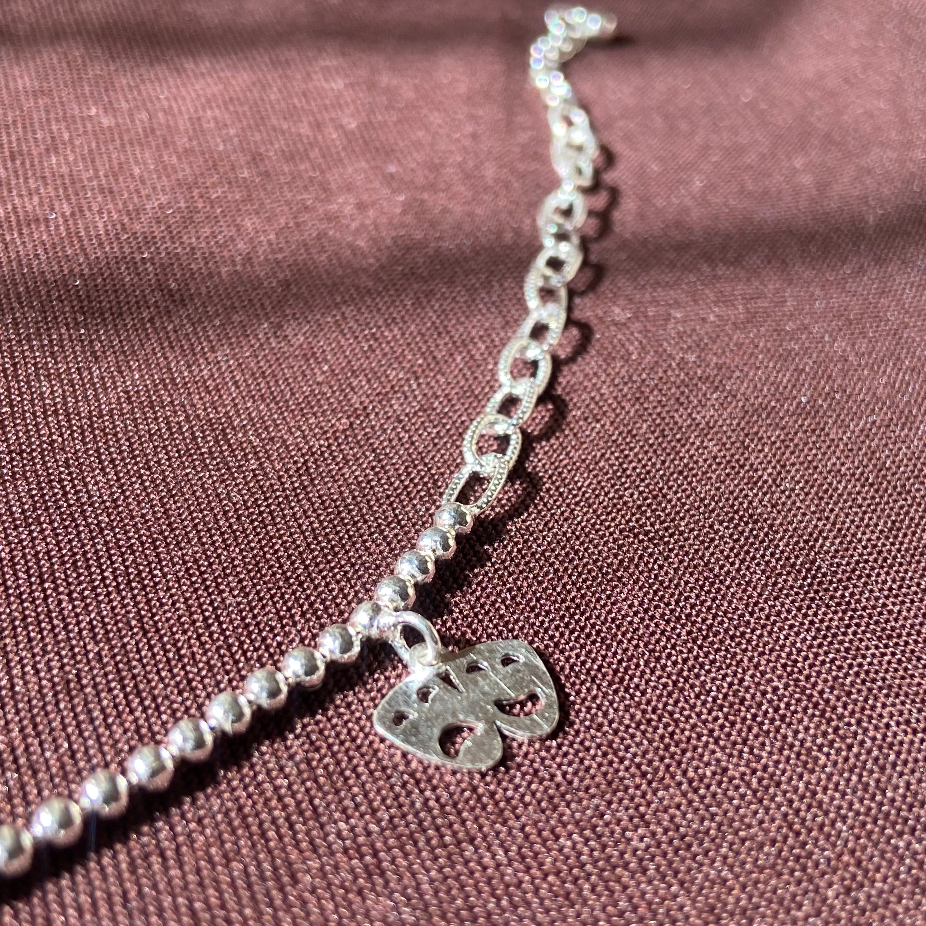 925 Silver Love and sorrow charms anklet