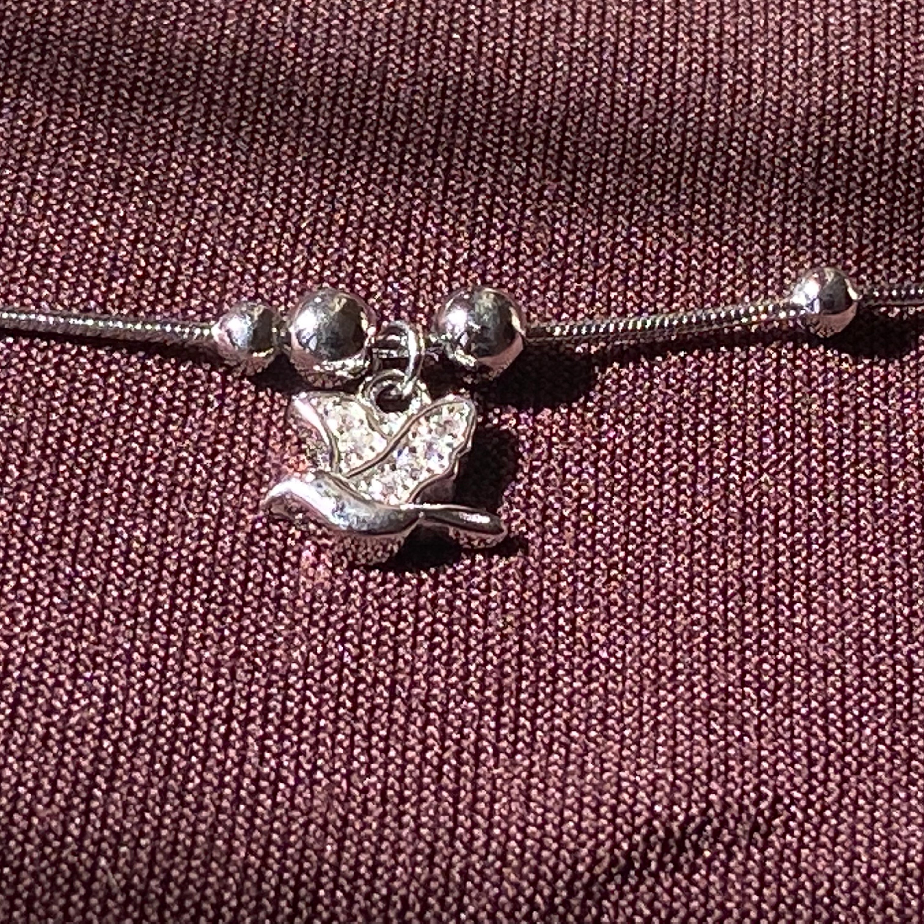 "WOKE" 925 silver flying bird anklets