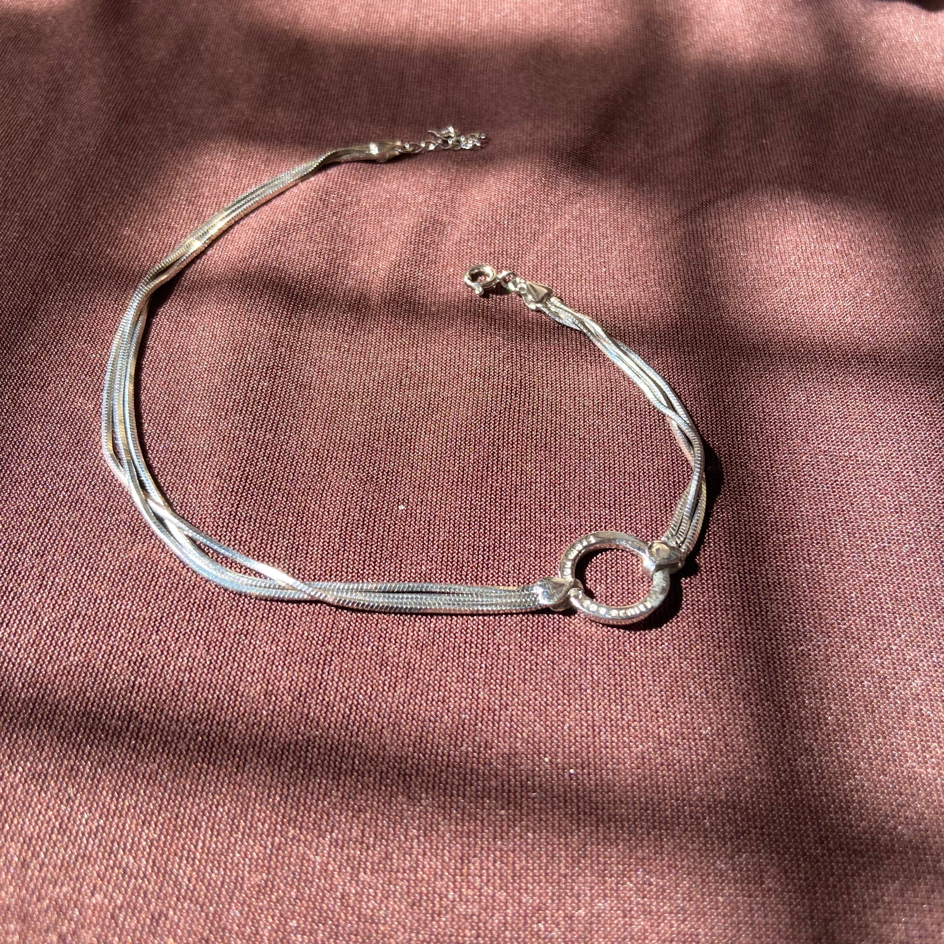 "WOKE" 925 silver Forever anklet