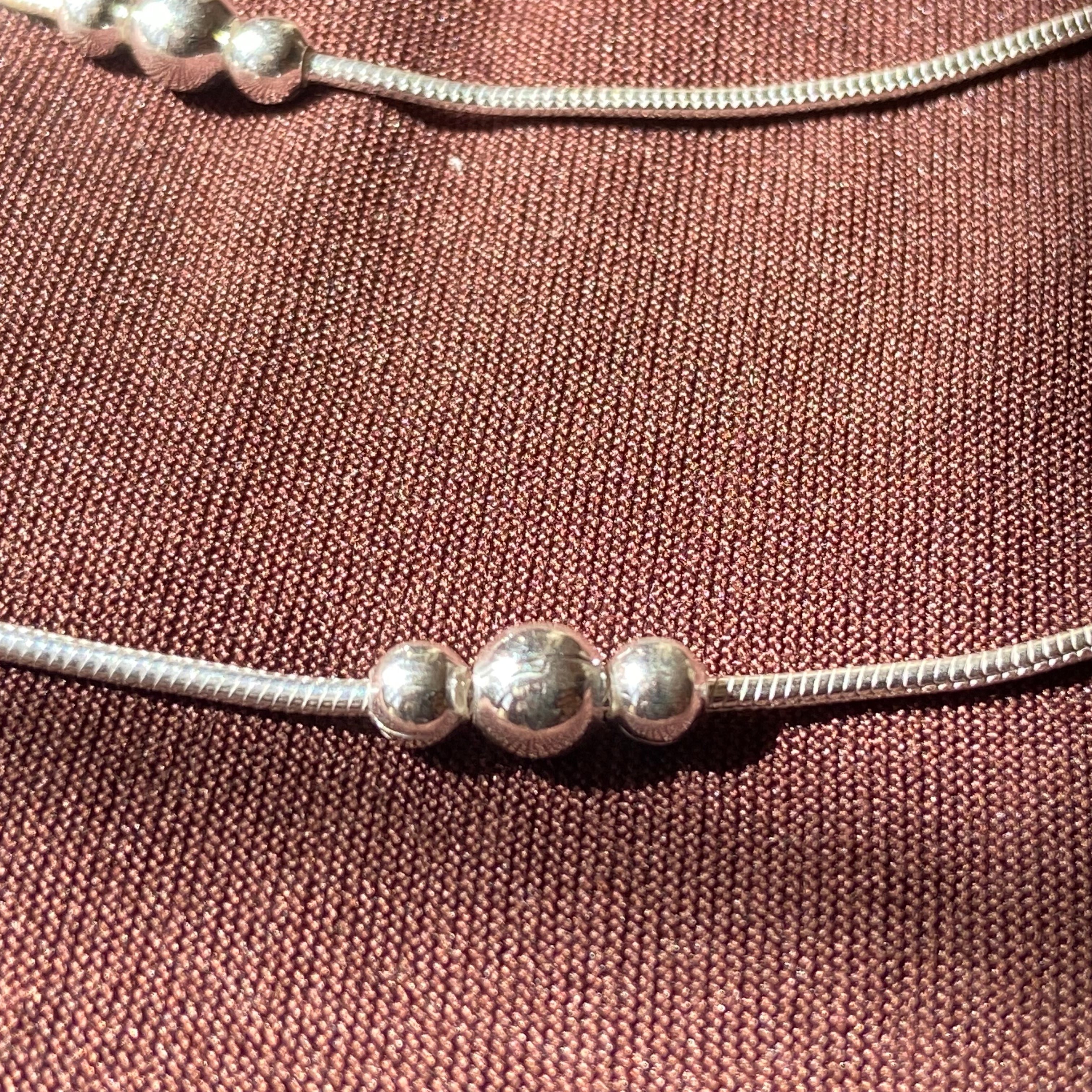 "WOKE" 925 silver balls anklet