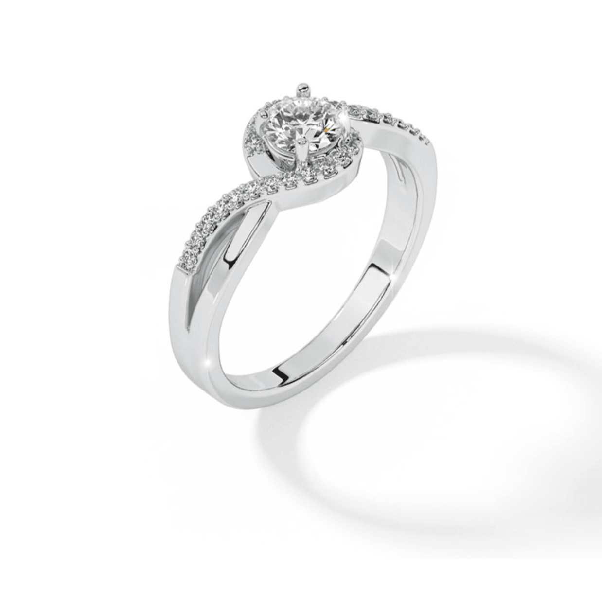 1 carat round cut moissanite ring | Moissanite ring in gold and 925 sterling silver| GRA certified moissanites