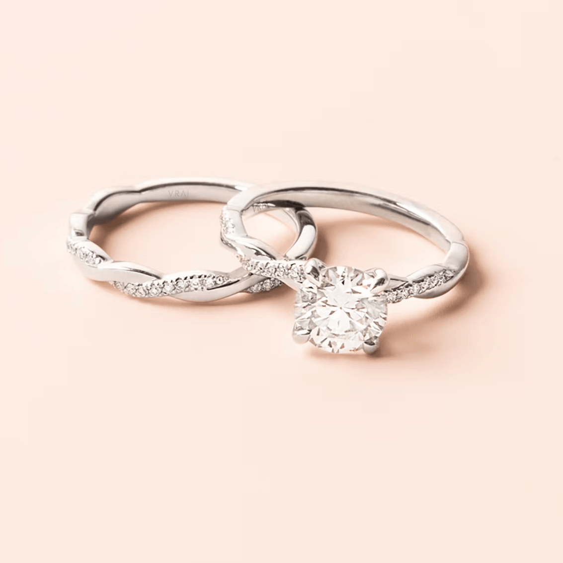 WOKE 1 carat round cut moissanite ring | Moissanite ring in gold and 925 sterling silver| GRA certified moissanites