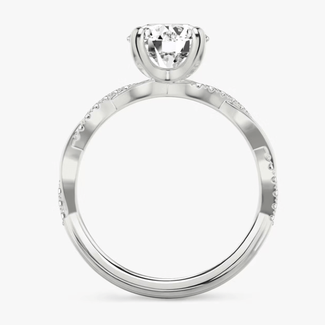 WOKE 1 carat round cut moissanite ring | Moissanite ring in gold and 925 sterling silver| GRA certified moissanites