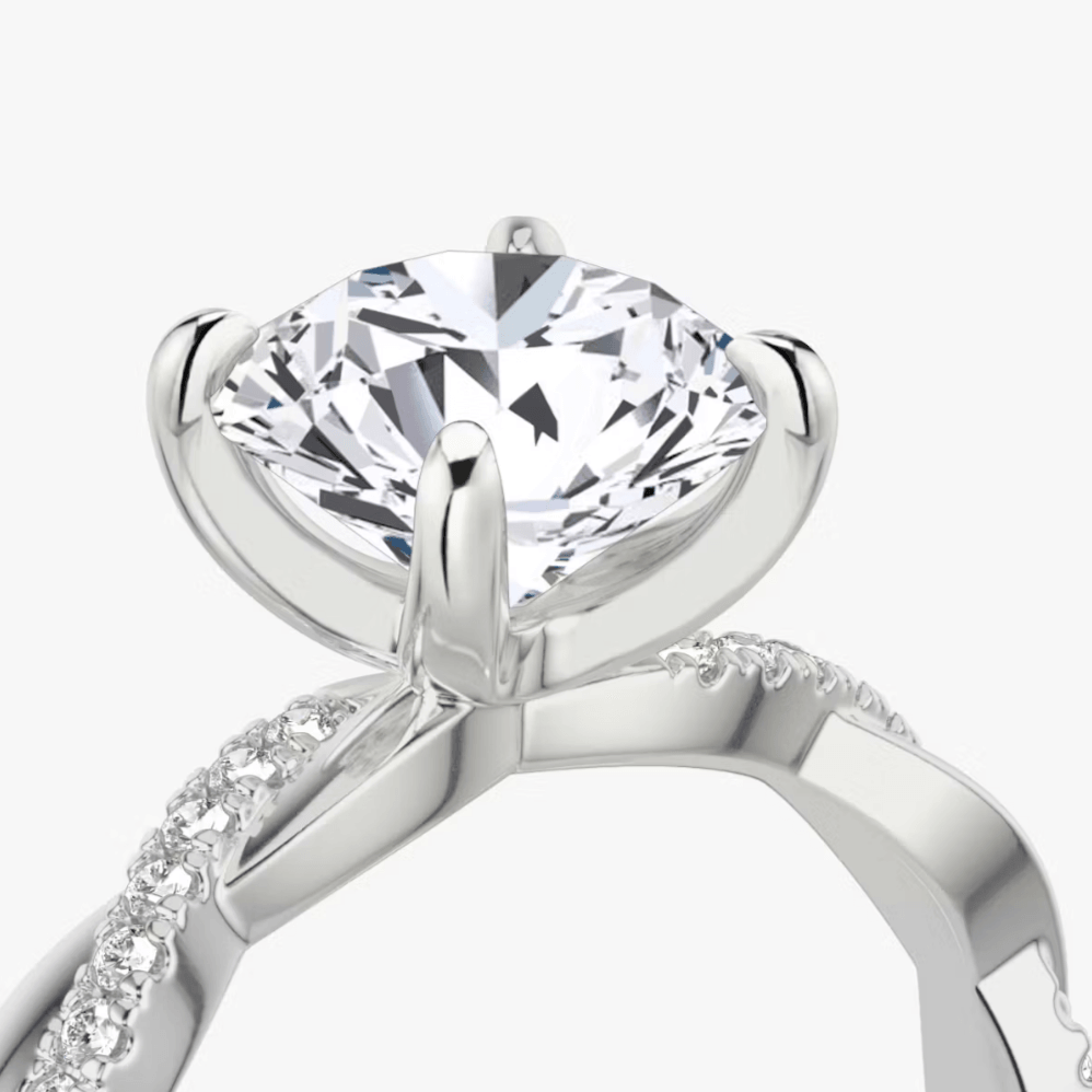 WOKE 1 carat round cut moissanite ring | Moissanite ring in gold and 925 sterling silver| GRA certified moissanites