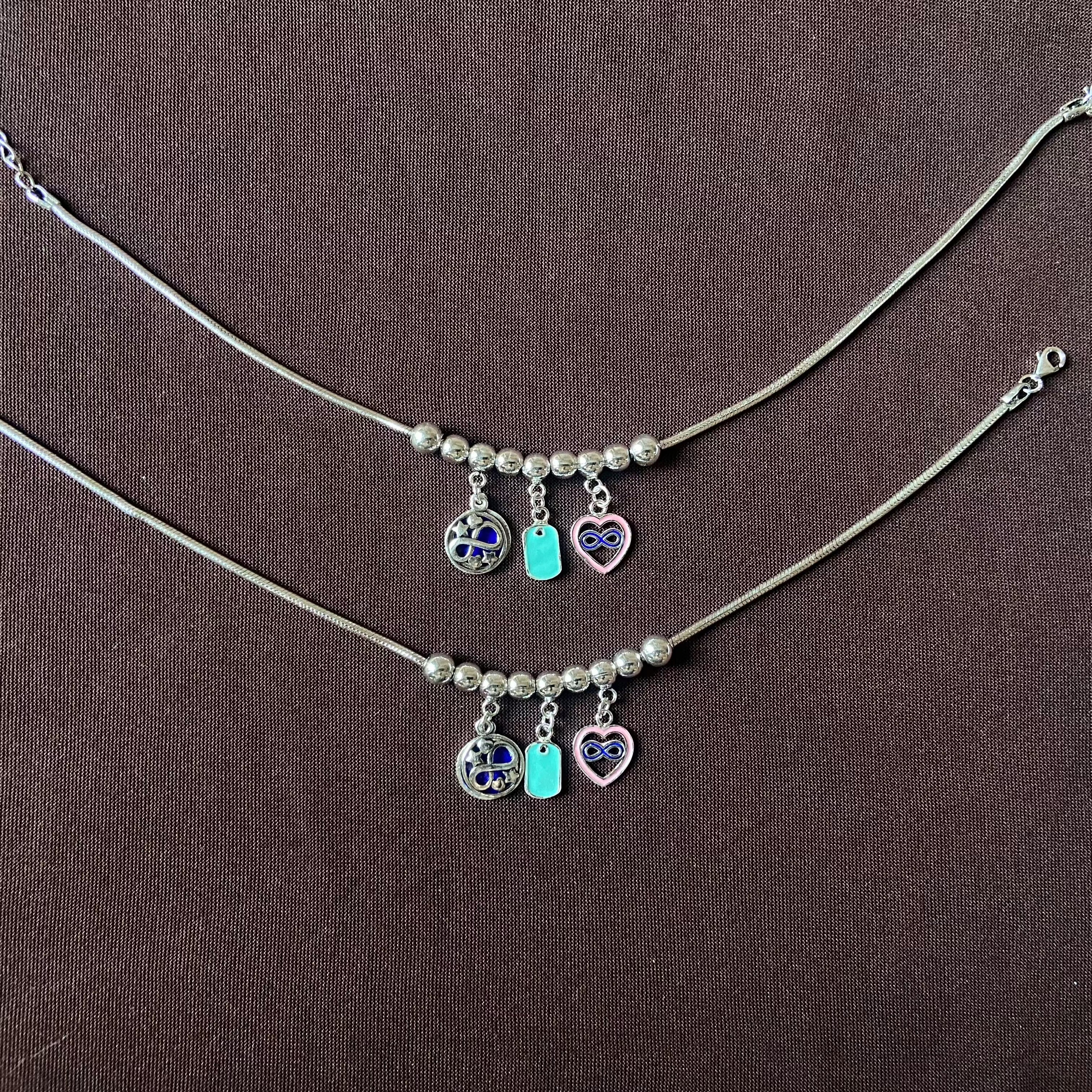 925 sterling silver  (Infinity, nazar and turquoise)