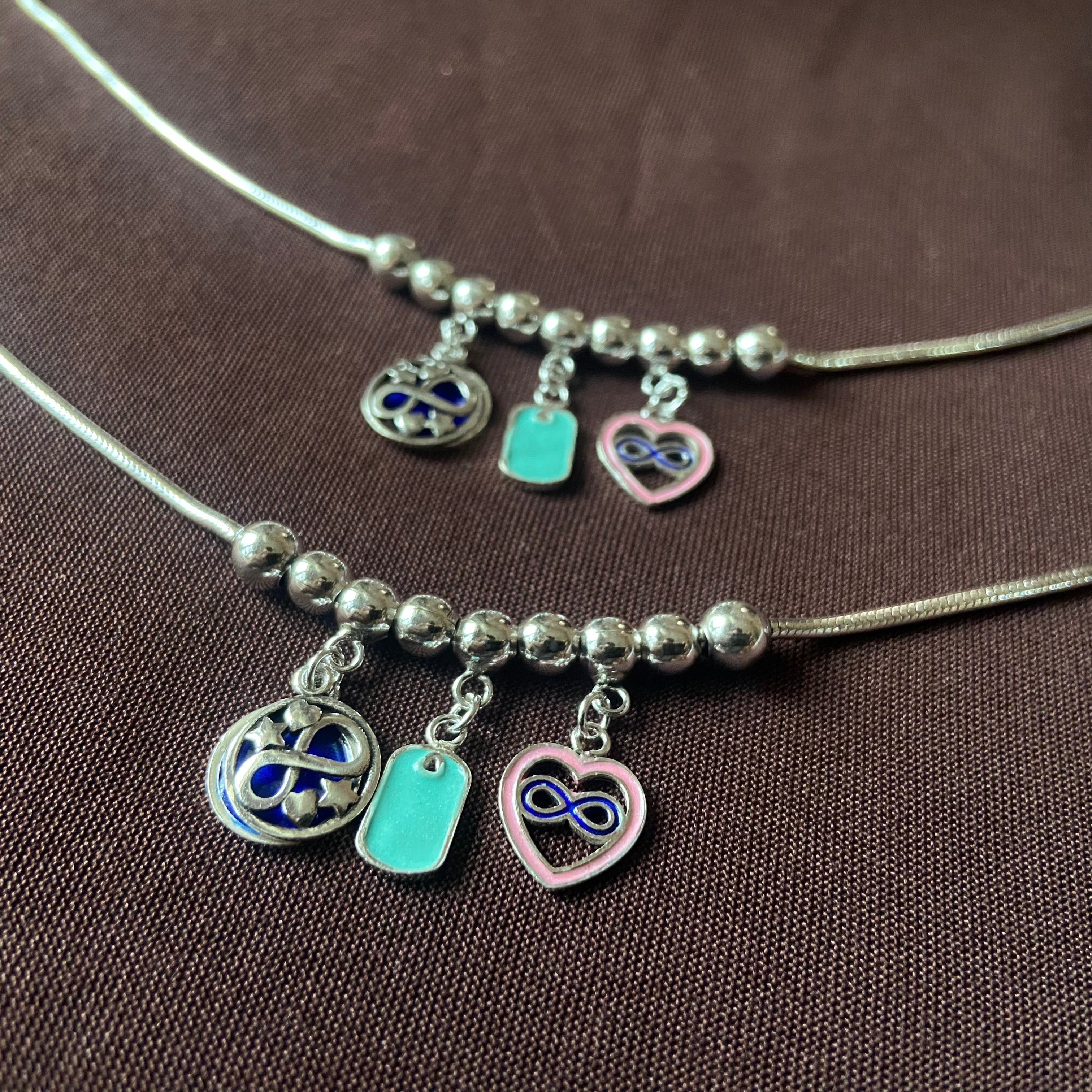 925 sterling silver  (Infinity, nazar and turquoise)