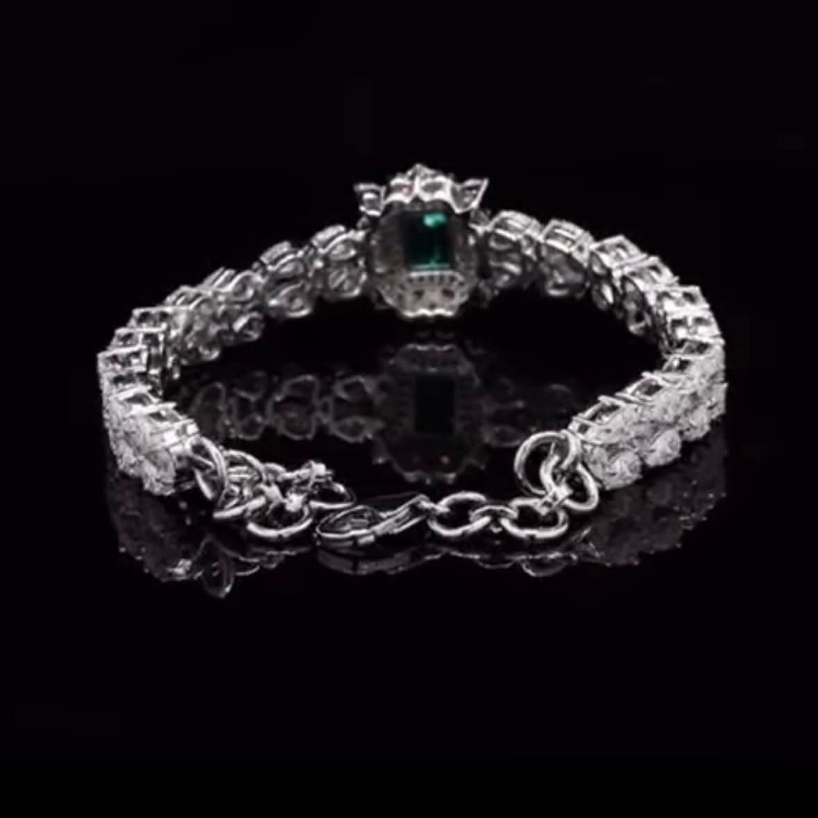 EMRLD ® DIAMOND studded earring | 925 silver | Lab grown emeralds and Diamonds
