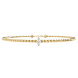 WOKE™ 0.80 carat Marquise cut Lab grown diamond bracelet in 14k gold