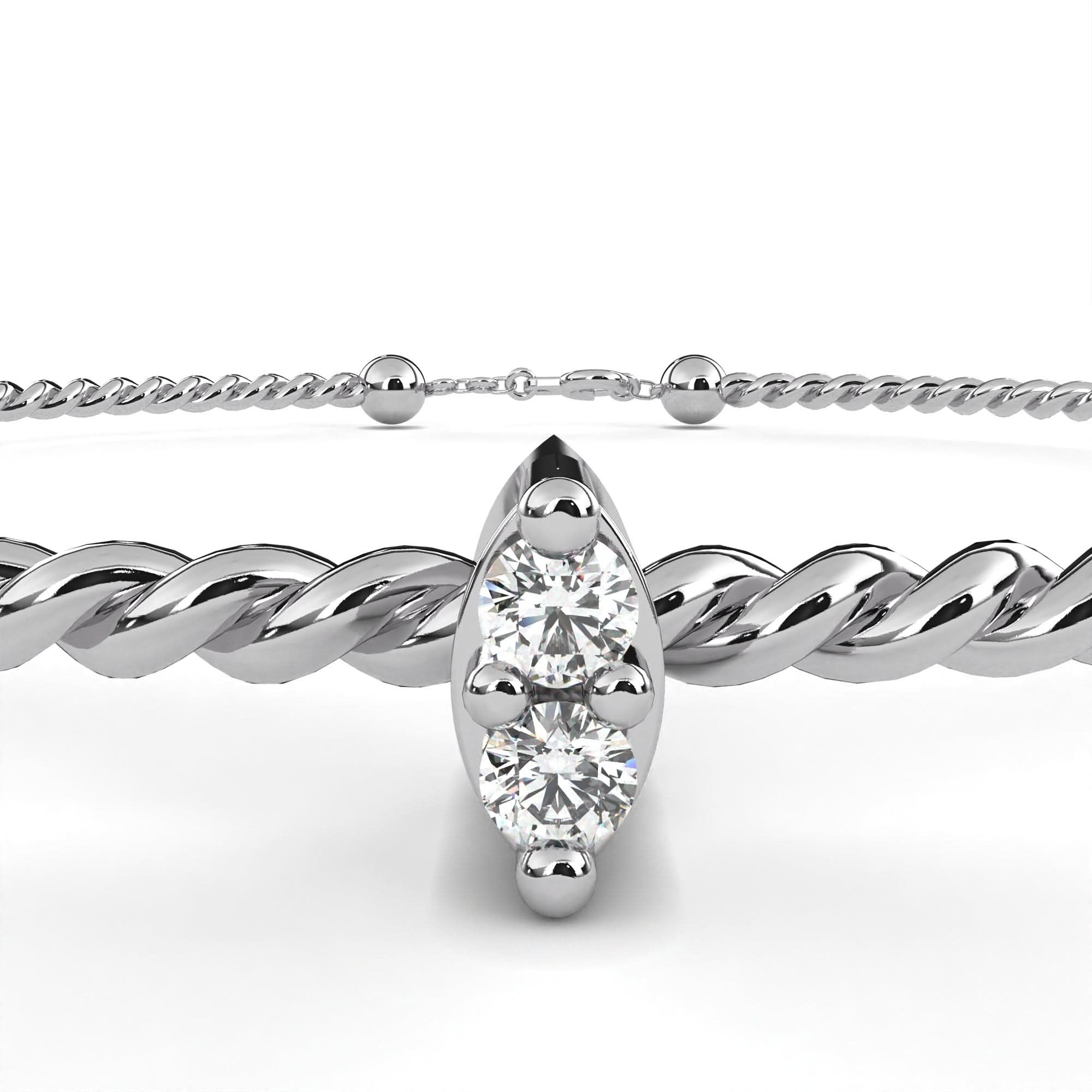 WOKE™ 1.00 carat Marquise cut Moissanite bracelet