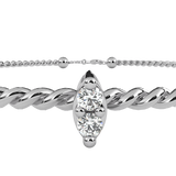 WOKE™ 0.80 carat Marquise cut Lab grown diamond bracelet in 14k gold