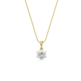 Portuguese   Cut   Solitaire   Moissanite  Pendant| WOKE