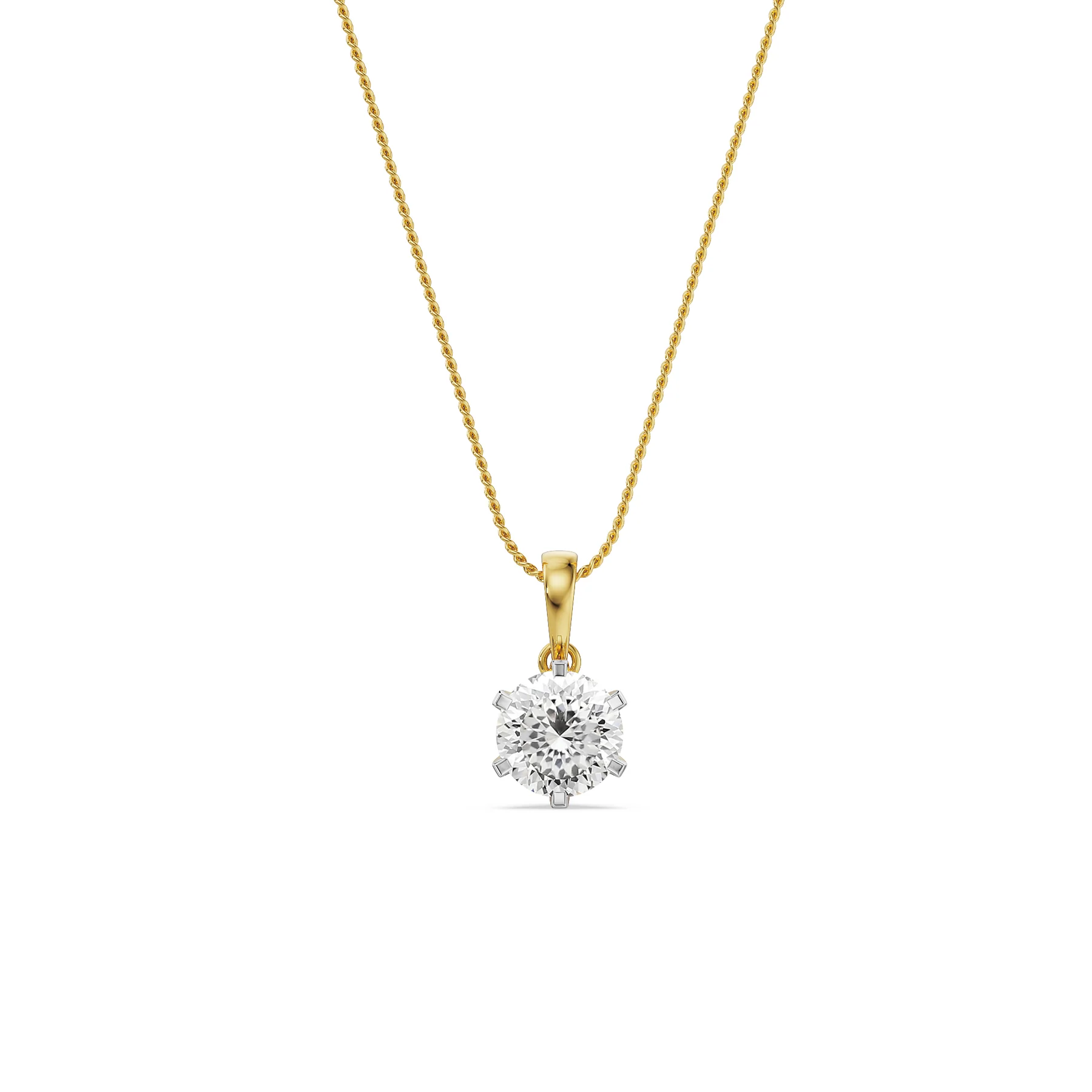 Portuguese   Cut   Solitaire   Moissanite  Pendant| WOKE