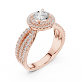 1.596 CT Round Cut Lab Grown Diamond Ring| WOKE