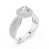 1.596 CT Round Cut Lab Grown Diamond Ring| WOKE
