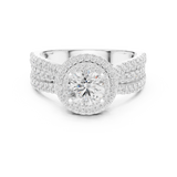 1.596 CT Round Cut Lab Grown Diamond Ring| WOKE