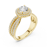 1.596 CT Round Cut Lab Grown Diamond Ring| WOKE