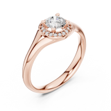 0.59CT Round Cut LGD art decod ring| WOKE